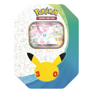 -EN STOCK- Tin Sylveon ex Celebración 30 Aniversario con 4 Sobres (ESPAÑOL)