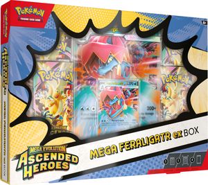 -EN STOCK- Ascended Heroes: Mega Feraligatr ex Box (INGLES)