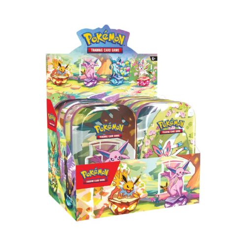 -AGOTADO- Prismatic Evolutions: Mini Tin Display Pokémon TCG (Inglés)