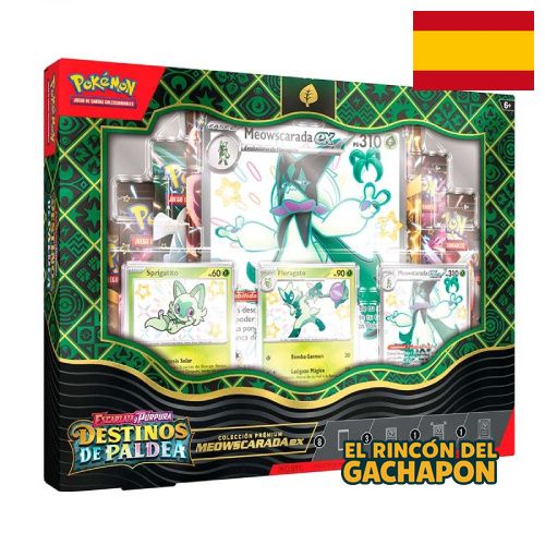 -AGOTADO- Pokémon TCG Paldean Fates: Meowscarada ex Premium Collection
